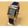 Fashion Stainless Steel Ladies Watch for Womens with Leather Band